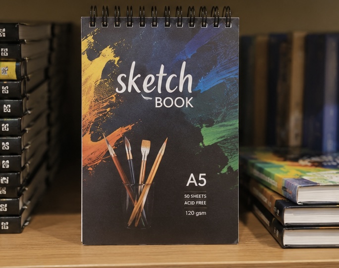 A5 Spiral Sketchbook 120 GSM Acid Free 50 Sheets